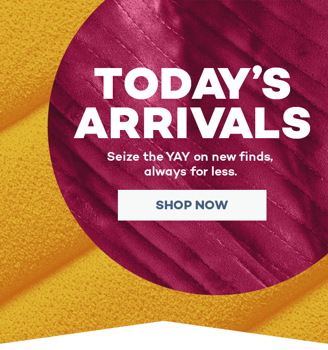 Today's Arrivals. Seize the yay on new finds always for less. Shop Now.